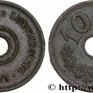 LUXEMBOURG 10 Centimes Grande-Duchesse Marie-Adelaïde 1915 Bruxelles fwo_752344 Monde Offre Exclusive