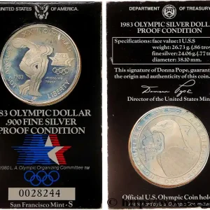Achat Immédiat ÉTATS-UNIS D'AMÉRIQUE 1 Dollar Proof J.O. de Los Angeles 1983 San Francisco fwo_738695 Monde