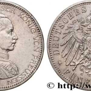 ALLEMAGNE - PRUSSE 5 Mark Guillaume II 1913 Berlin fwo_745923 Monde Super Prix
