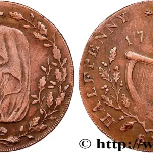 Super Prix ROYAUME-UNI (TOKENS) 1/2 Penny North Wales (Pays de Galles) druide / harpe 1793 fwo_747228 Monde