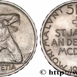 Artisanat SUISSE 5 Francs 500e anniversaire de la Bataille de Saint-Jacques sur la Birse 1944 Berne fwo_749529 Monde