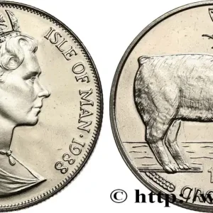 ÎLE DE MAN 1 Crown Proof chat Manx 1988 Pobjoy Mint fwo_609186 Monde Top Vente