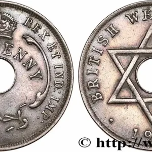 Haute Qualité AFRIQUE OCCIDENTALE BRITANNIQUE 1 Penny Edouard VIII 1936 Heaton - H fwo_700444 Monde