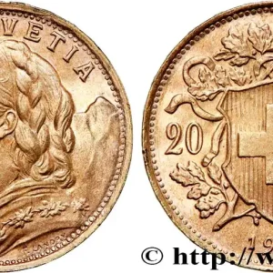 Authentique OR, PALLADIUM ET PLATINE INVESTISSEMENT 20 Francs or "Vreneli" 1947 Berne fwo_735638 Monde
