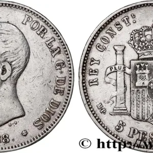 Vente Flash ESPAGNE 5 Pesetas 1888 Madrid fwo_745234 Monde