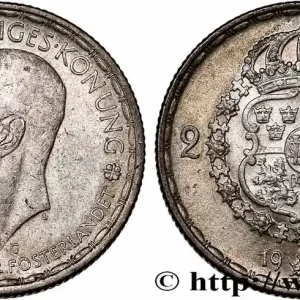 Promotion SUÈDE 2 Kronor Gustave V 1944 fwo_746980 Monde