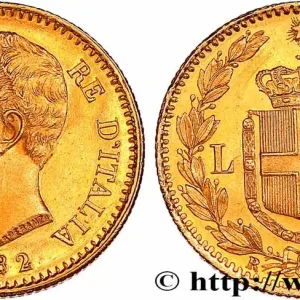 Promotion OR, PALLADIUM ET PLATINE INVESTISSEMENT 20 Lire Umberto Ier 1882 Rome fwo_751389 Monde