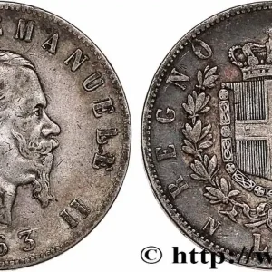 Remise ITALIE 2 Lire Victor Emmanuel II 1863 Naples fwo_753574 Monde
