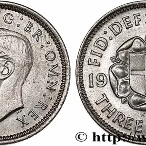 Achat Immédiat ROYAUME-UNI 3 Pence Georges VI 1940 fwo_753614 Monde