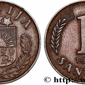 LETTONIE 1 Santims emblème 1937 Riga fwo_753615 Monde Réduction