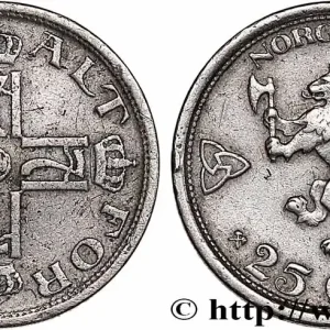 NORVÈGE - ROYAUME DE NORVÈGE - HAAKON VII 25 Ore 1913 fwo_753688 Monde Offre Spéciale