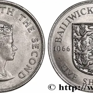 Petit Prix JERSEY 5 Shillings 900e anniversaire de la Bataille d’Hastings 1966 fwo_753751 Monde