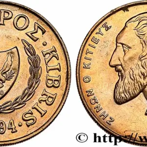 CHYPRE 20 Cents Zénon de Citium 1994 Royal Mint Llantrisant fwo_753766 Monde Livraison Express