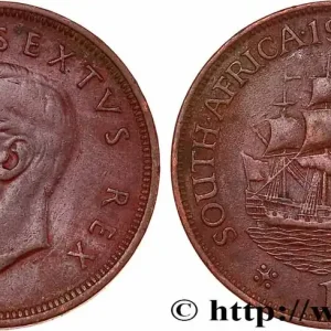 AFRIQUE DU SUD 1 Penny Georges VI 1949 fwo_753776 Monde Jusqu’à Épuisement Des Stocks