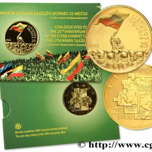 LITUANIE 25 Litai Proof 25e anniversaire de la création du Sajudis 2012 fwo_753829 Monde Commander Vite