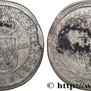 ALLEMAGNE - PALATINAT 20 Kreuzer Charles Philippe comte palatin du Rhin 1726 Heidelberg fwo_752098 Monde Vente Directe