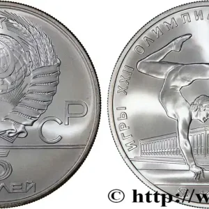 RUSSIE - URSS 5 Roubles Jeux Olympiques de Moscou 1980, Gymnastique 1980 Moscou fwo_756330 Monde Nouvelle Collection