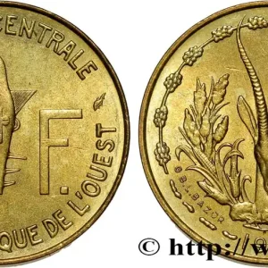 ÉTATS DE L'AFRIQUE DE L'OUEST (BCEAO) 5 Francs BCEAO masque / antilope 1978 Paris fwo_508088 Monde Offre Du Jour