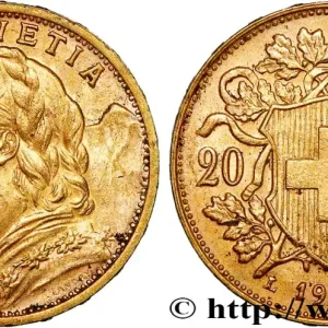 OR, PALLADIUM ET PLATINE INVESTISSEMENT 20 Francs "Vreneli" 1935 Berne fwo_732419 Monde Meilleure Vente