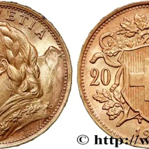 OR, PALLADIUM ET PLATINE INVESTISSEMENT 20 Francs or "Vreneli" 1947 Berne fwo_735640 Monde Remise