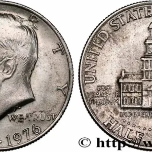 En Vogue ÉTATS-UNIS D'AMÉRIQUE 1/2 Dollar Independence Hall bicentennaire 1976 Philadelphie fwo_744235 Monde