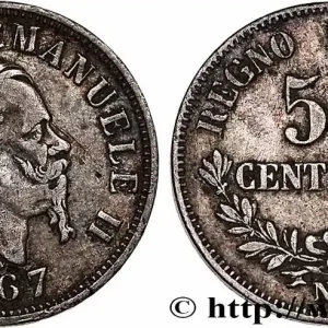 Remise ITALIE 50 Centesimi Victor Emmanuel II 1867 Naples fwo_748872 Monde