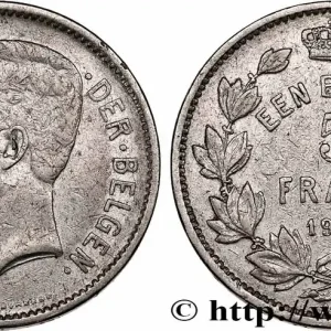 Exclusif BELGIQUE 5 Frank - 1 Belga Albert Ier légende Flamande 1931 fwo_748997 Monde