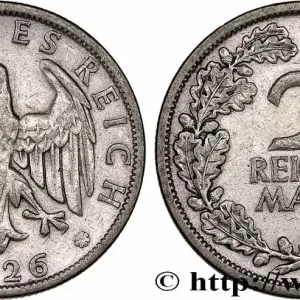 ALLEMAGNE 2 Reichsmark aigle 1926 Hambourg fwo_754388 Monde Nouvel Arrivage