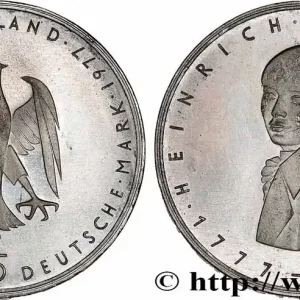 Nouveauté ALLEMAGNE 5 Mark proof Heinrich von Kleist 1977 Karlsruhe fwo_754404 Monde