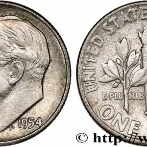Soldes ÉTATS-UNIS D'AMÉRIQUE 1 Dime(10 Cents) Roosevelt 1954 Philadelphie fwo_754454 Monde