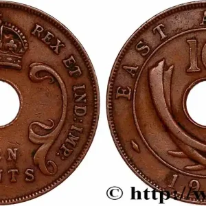 AFRIQUE DE L'EST 10 Cents frappe au nom de Georges VI 1941 Londres fwo_754483 Monde Pas Cher