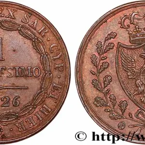 ITALIE - ROYAUME DE SARDAIGNE 1 Centesimo Charles Félix “P” 1826 Turin fwo_755442 Monde Nouvelle Collection
