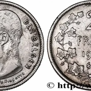 Prix Bas BELGIQUE 2 Frank (Francs) Léopold II légende flamande 1909 fwo_755452 Monde