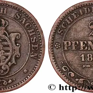 ALLEMAGNE - SAXE 2 Pfennige Royaume de Saxe 1869 Dresde fwo_755453 Monde Satisfait Ou Remboursé