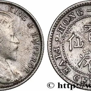 HONG KONG 5 Cents Edouard VII 1904 fwo_755456 Monde Promotion Saisonnière