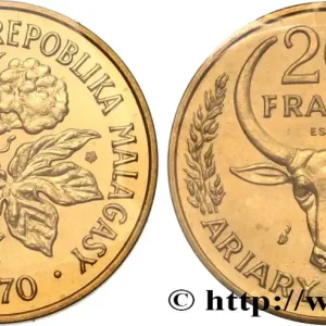 Dernier Modèle MADAGASCAR Essai de 20 Francs - 4 Ariary 1970 Paris fwo_755538 Monde