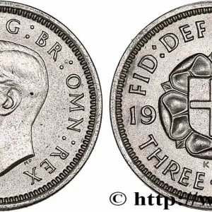 Marque ROYAUME-UNI 3 Pence Georges VI 1937 fwo_755541 Monde