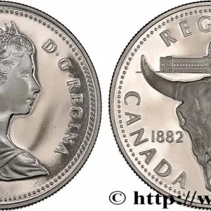 Quantité Limitée CANADA 1 Dollar Proof 100e anniversaire de la fondation de la ville de Regina 1982 fwo_750514 Monde