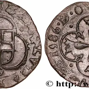 SAVOIE - DUCHÉ DE SAVOIE - CHARLES-EMMANUEL Ier Parpaiolle du 3e type (parpagliola di III tipo) 1586 Gex fwo_753209 Monde Must-Have