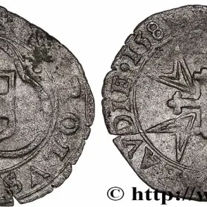 Marque SAVOIE - DUCHÉ DE SAVOIE - CHARLES-EMMANUEL Ier Parpaiolle du 1er type (parpagliola di I tipo) 1581 Bourg-en-Bresse fwo_753269 Monde