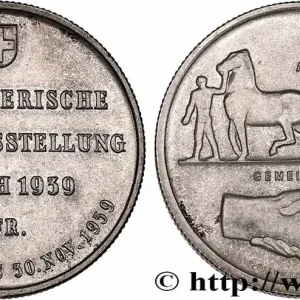 SUISSE 5 Francs Exposition de Zurich 1939 Huguenin - Le Locle fwo_753646 Monde Satisfait Ou Remboursé