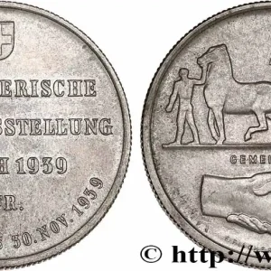 Seulement Aujourd’hui SUISSE 5 Francs Exposition de Zurich 1939 Huguenin - Le Locle fwo_753648 Monde