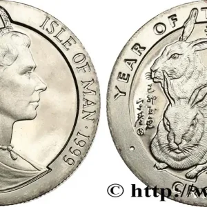 Offre Du Jour ÎLE DE MAN 1 Crown Proof année du lièvre 1999 Pobjoy Mint fwo_609034 Monde