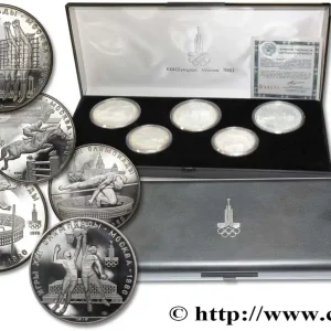 Livraison Gratuite RUSSIE - URSS Coffret 5 Monnaies Proof Jeux Olympiques de Moscou 1980 fwo_651920 Monde