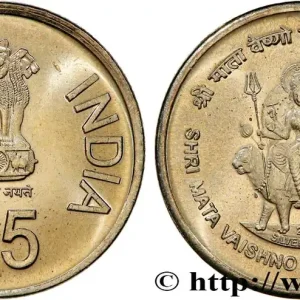 INDE 5 Rupee Jubilé d’argent Shri Mata Vaishno Devi board 2012 Bombay fwo_744531 Monde Super Prix