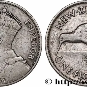 NOUVELLE-ZÉLANDE 1 Florin Georges V / kiwi 1933 fwo_746930 Monde Bon Marché