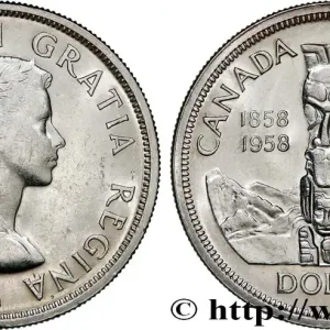 Livraison Gratuite CANADA 1 Dollar Elisabeth II / Colombie Britannique 1958 fwo_751969 Monde