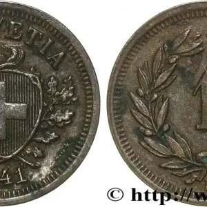 Marque SUISSE 1 Centime (Rappen) Croix Suisse 1941 Berne fwo_755817 Monde