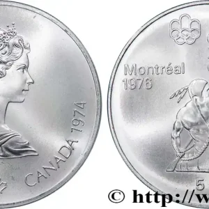 Super Prix CANADA 5 Dollars JO Montréal 1976 indien sur canoë 1974 fwo_756311 Monde