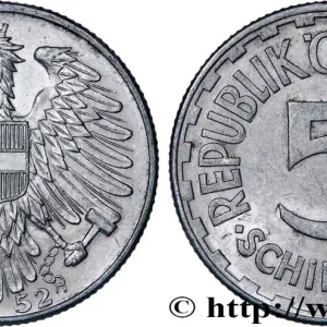 AUTRICHE 5 Schilling aigle 1952 fwo_756497 Monde Vente Flash